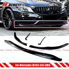 FOR 15-21 MERCEDES BENZ W205 C63 AMG EDITION 1 STYLE FRONT BUMPER LIP GLOSS BLK picture