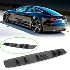 For Tesla Model S 2012-2023 Rear Bumper Lip Diffuser Splitter 7 Shark Fin Carbon picture