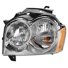 Headlight For 2005 2006 2007 Jeep Grand Cherokee Left Chrome Housing With Bulb picture