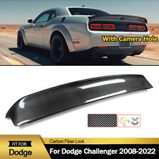 For 08-22 Dodge Challenger Hellcat Style Carbon Look Rear Spoiler w/ Camera Hole picture