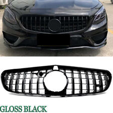 Glossy Black GT Style Grille For Mercedes-Benz C217 W217 AMG S63 Coupe 2014-2017 picture