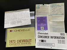 1973 Chevrolet Chevelle Malibu Sport Owner Manual Warranty Build Sheet Extras picture