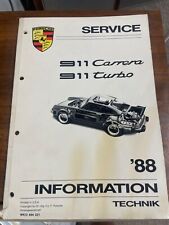 1988 Porsche 911 Carrera Turbo Information Technik Service Manual - WKD 494 320 picture