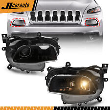 Pair For Jeep Cherokee 2014-2018 Halogen Headlight Headlamp Right+Left Side picture