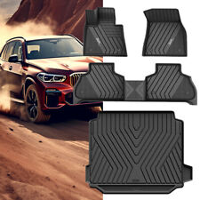 3W Floor Mats and Trunk Mat for BMW X5 2019-2023 All Weather TPE Cargo Liner picture
