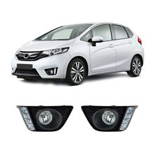 For 2014-2017 Honda Fit LED DRL Fog Lights Bumper Lamps W/ Switch Pair picture