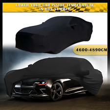 For Chevrolet  Camaro Indoor Satin Stretch Car Cover Scratch Dustproof BLACK picture