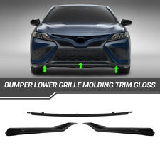 Glossy Black Bumper Lower Grille Molding Trim For 2021 2022 TOYOTA Camry SE XSE picture