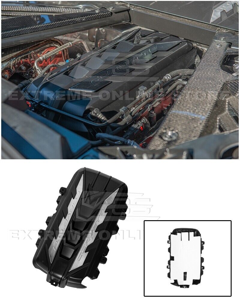 For 20-Up Corvette C8 GM Factory Style ABS Plastic Matte Black LT2 Engine Cover