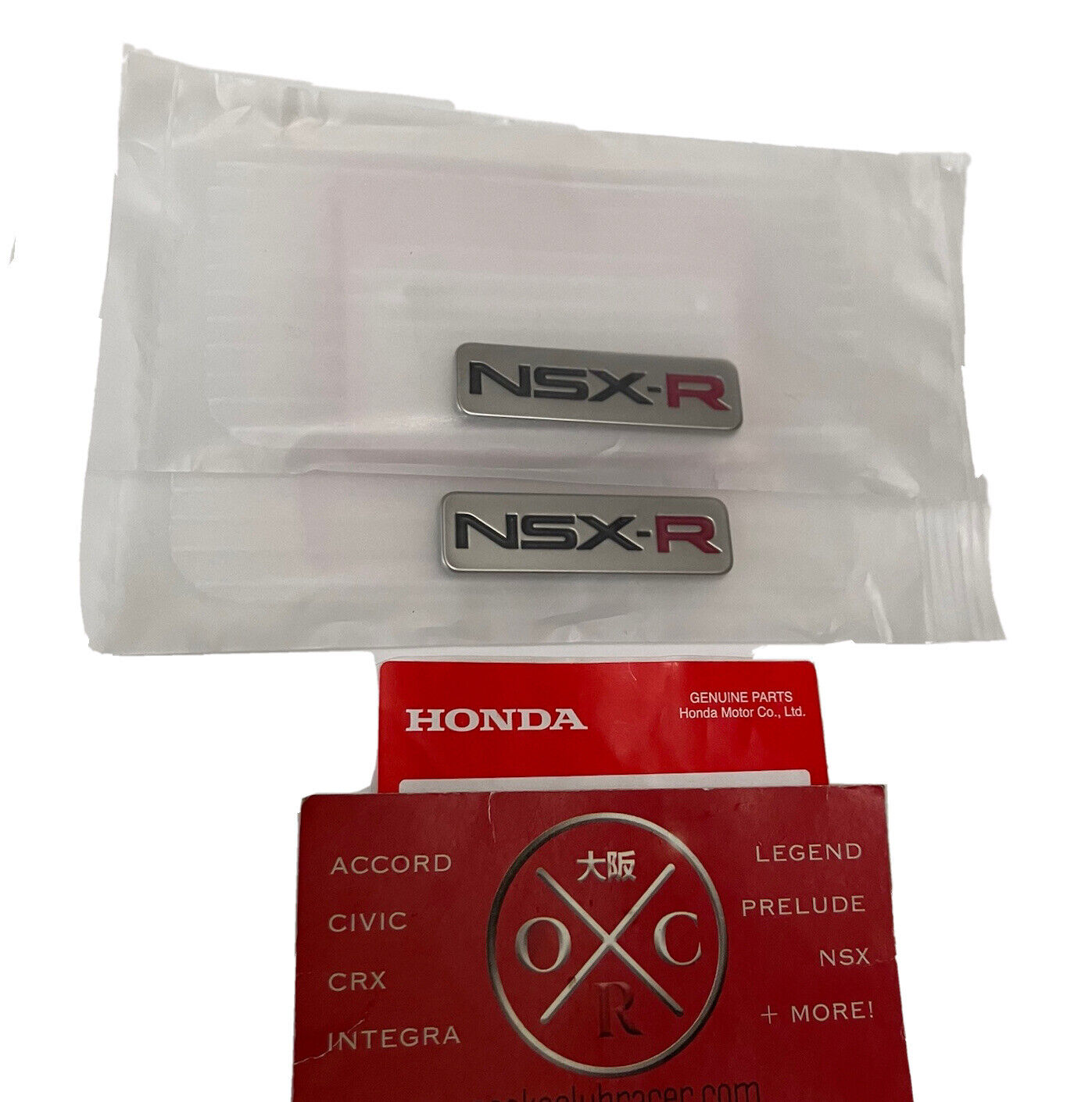 Genuine OEM Honda NSX-R Emblems Door Handle Badges NA1 NA2 Acura Type 91-05 (x2)