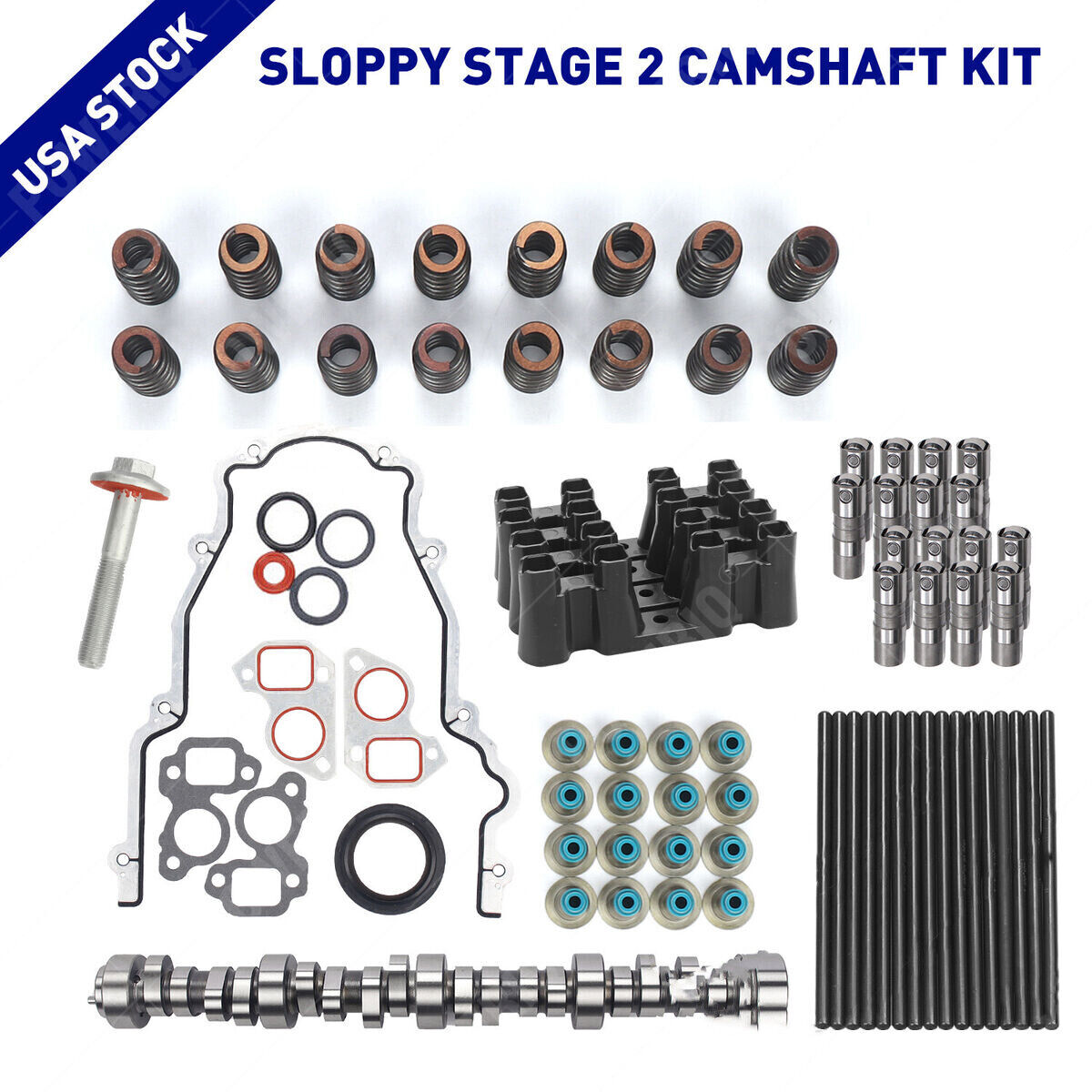 Sloppy Mechanics Stage 2 Camshaft Kit SS2 LS1 4.8 5.3 5.7 6.0 6.2 LS Cam LQ4 US