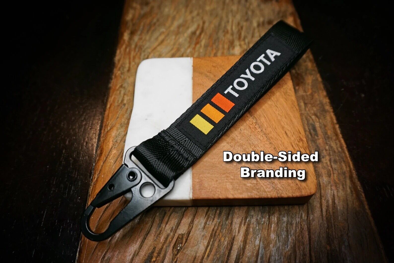 Retro Stripes TRD Keychain for Toyota Metal Clip-On Key Ring Key Fob Accessory