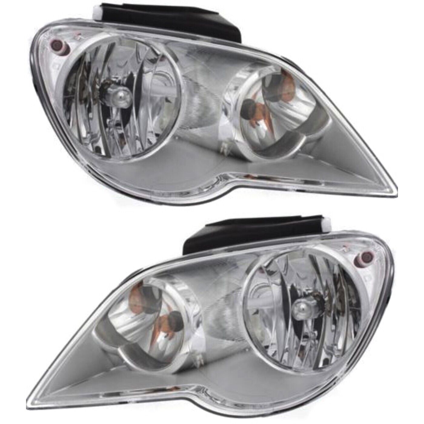 Headlight Set For 2007-2008 Chrysler Pacifica Left and Right With Bulb 2Pc