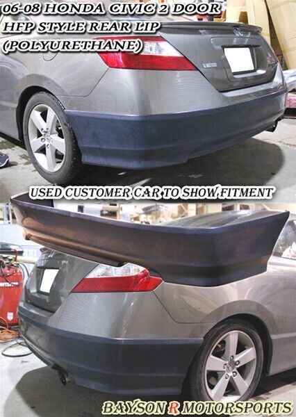 Fits 06-11 Honda Civic 2dr Coupe  HFP-Style Rear Lip (Urethane)