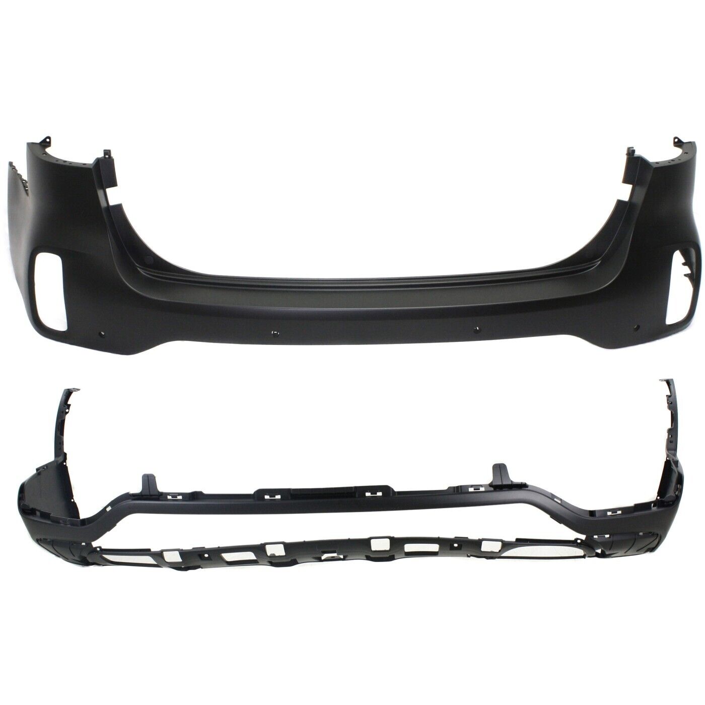 Bumper Cover For 2014-2015 Kia Sorento Rear Upper Lower With Park Assist Hole