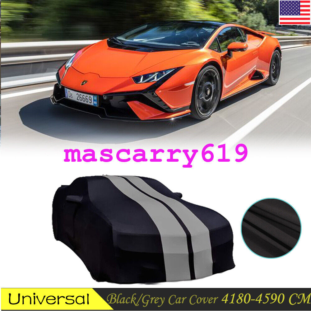 FOR 2022-lamborghini-huracan Indoor Car Cover Stain Stretch Dustproof BLACK/GREY