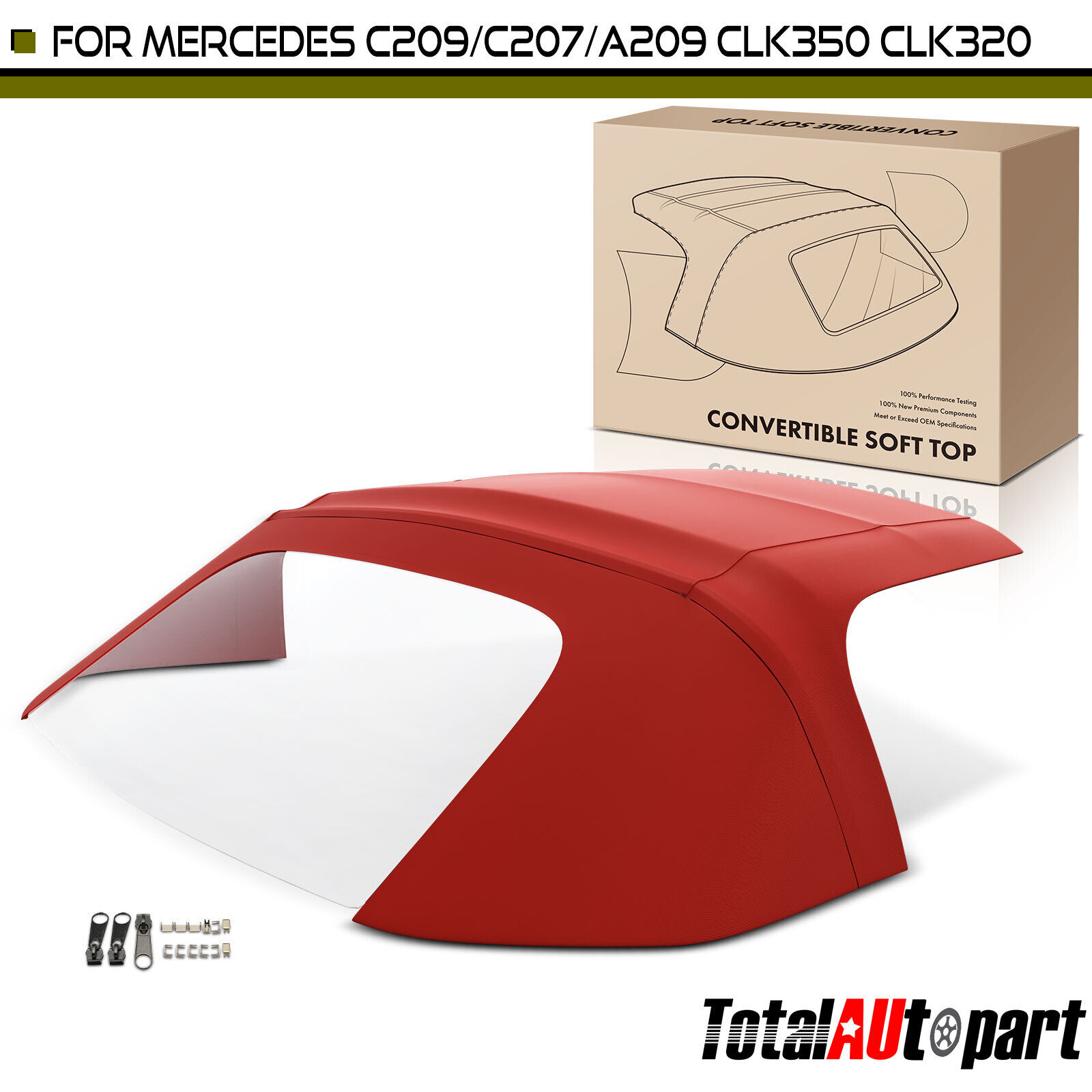 Burgundy Convertible Soft Top for Mercedes-Benz CLK320 CLK500 CLK55 AMG CLK550