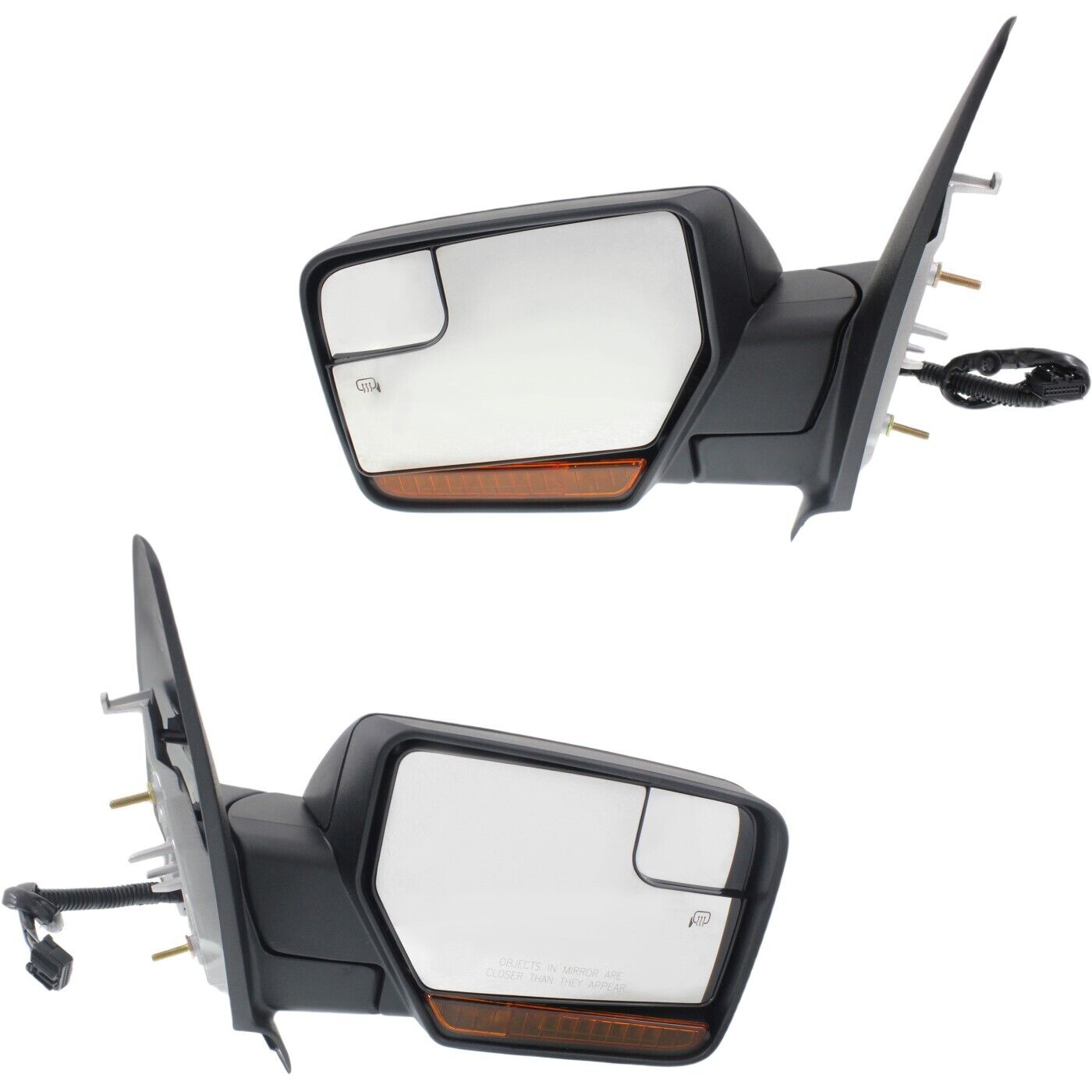 Mirrors For 2007-2017 Ford Expedition LH RH Power Heated Textured w/ Signal Lamp